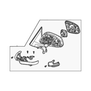 Toyota Genuine OEM Side Mirror Assembly (87940-35C90)